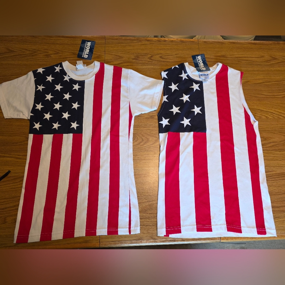 Patriotic American Flag Short Sleeve Tees